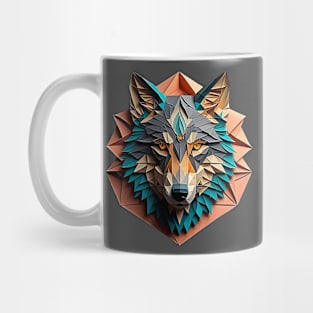 Origami Wolf Mug